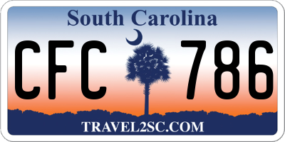 SC license plate CFC786