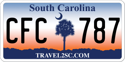 SC license plate CFC787