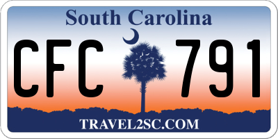 SC license plate CFC791