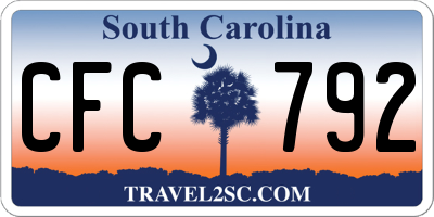 SC license plate CFC792