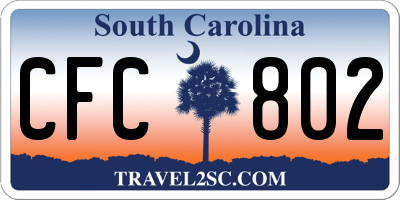 SC license plate CFC802