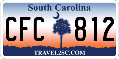 SC license plate CFC812