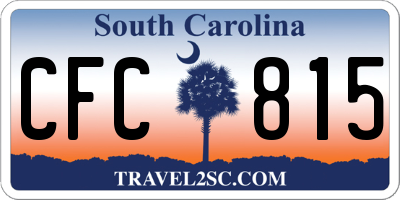 SC license plate CFC815