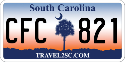 SC license plate CFC821