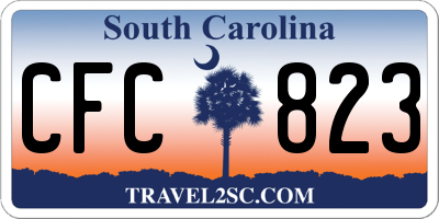 SC license plate CFC823