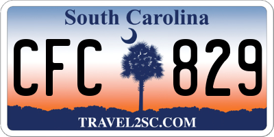 SC license plate CFC829