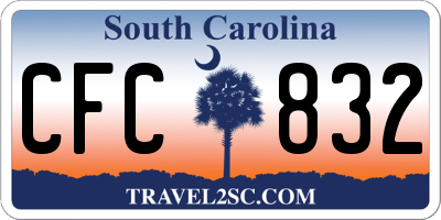 SC license plate CFC832