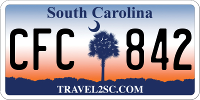 SC license plate CFC842