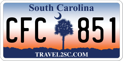 SC license plate CFC851