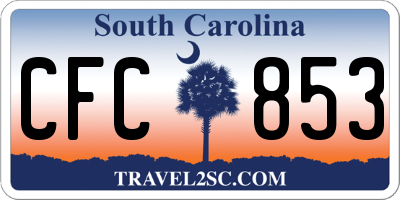 SC license plate CFC853