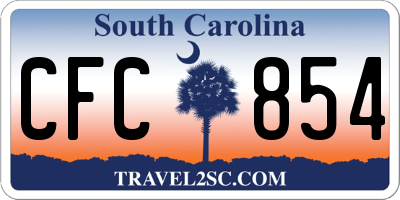 SC license plate CFC854