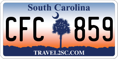SC license plate CFC859