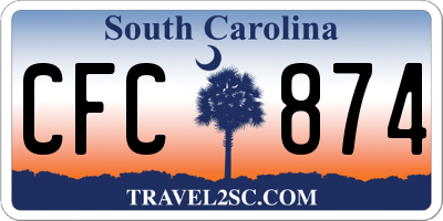 SC license plate CFC874