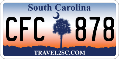 SC license plate CFC878