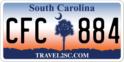 SC license plate CFC884