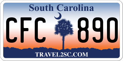 SC license plate CFC890