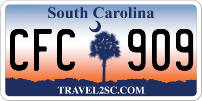 SC license plate CFC909