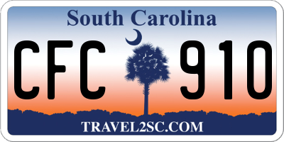SC license plate CFC910