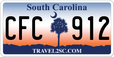 SC license plate CFC912