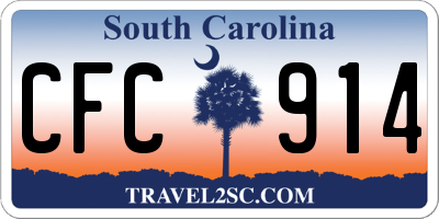 SC license plate CFC914