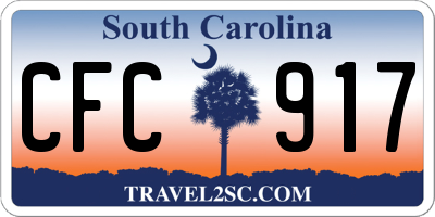 SC license plate CFC917