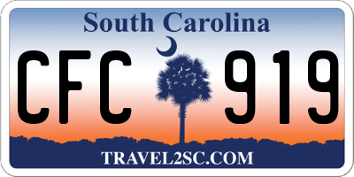 SC license plate CFC919