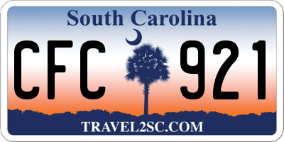SC license plate CFC921
