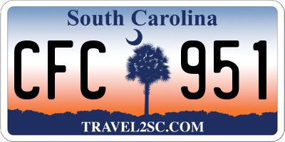 SC license plate CFC951