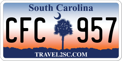 SC license plate CFC957