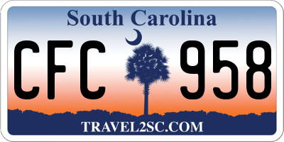 SC license plate CFC958
