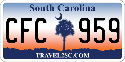 SC license plate CFC959