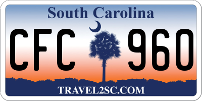 SC license plate CFC960