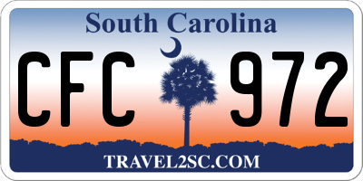 SC license plate CFC972