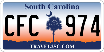 SC license plate CFC974