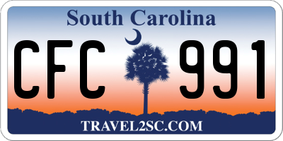 SC license plate CFC991