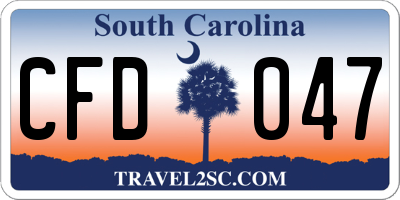 SC license plate CFD047