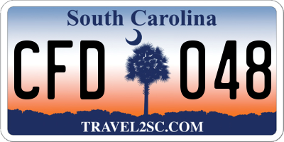 SC license plate CFD048