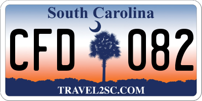 SC license plate CFD082