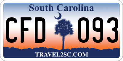 SC license plate CFD093