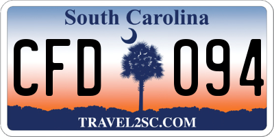 SC license plate CFD094