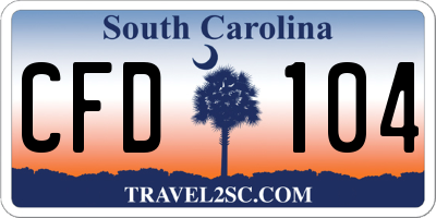 SC license plate CFD104