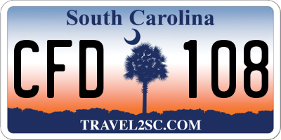 SC license plate CFD108