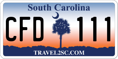 SC license plate CFD111