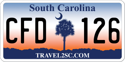 SC license plate CFD126
