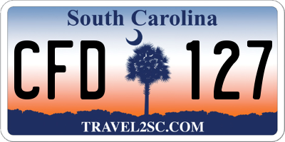 SC license plate CFD127