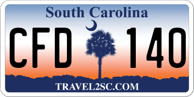 SC license plate CFD140