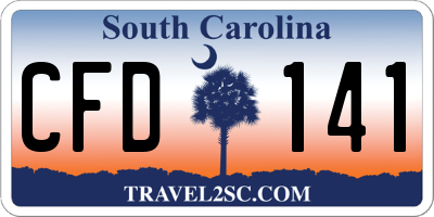 SC license plate CFD141