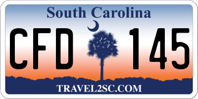 SC license plate CFD145