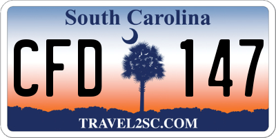 SC license plate CFD147