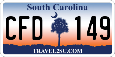 SC license plate CFD149